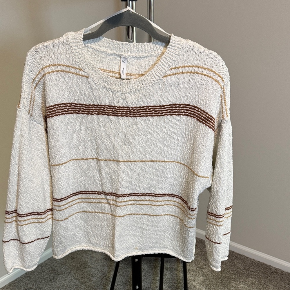 wishlist Striped Cream Sweater